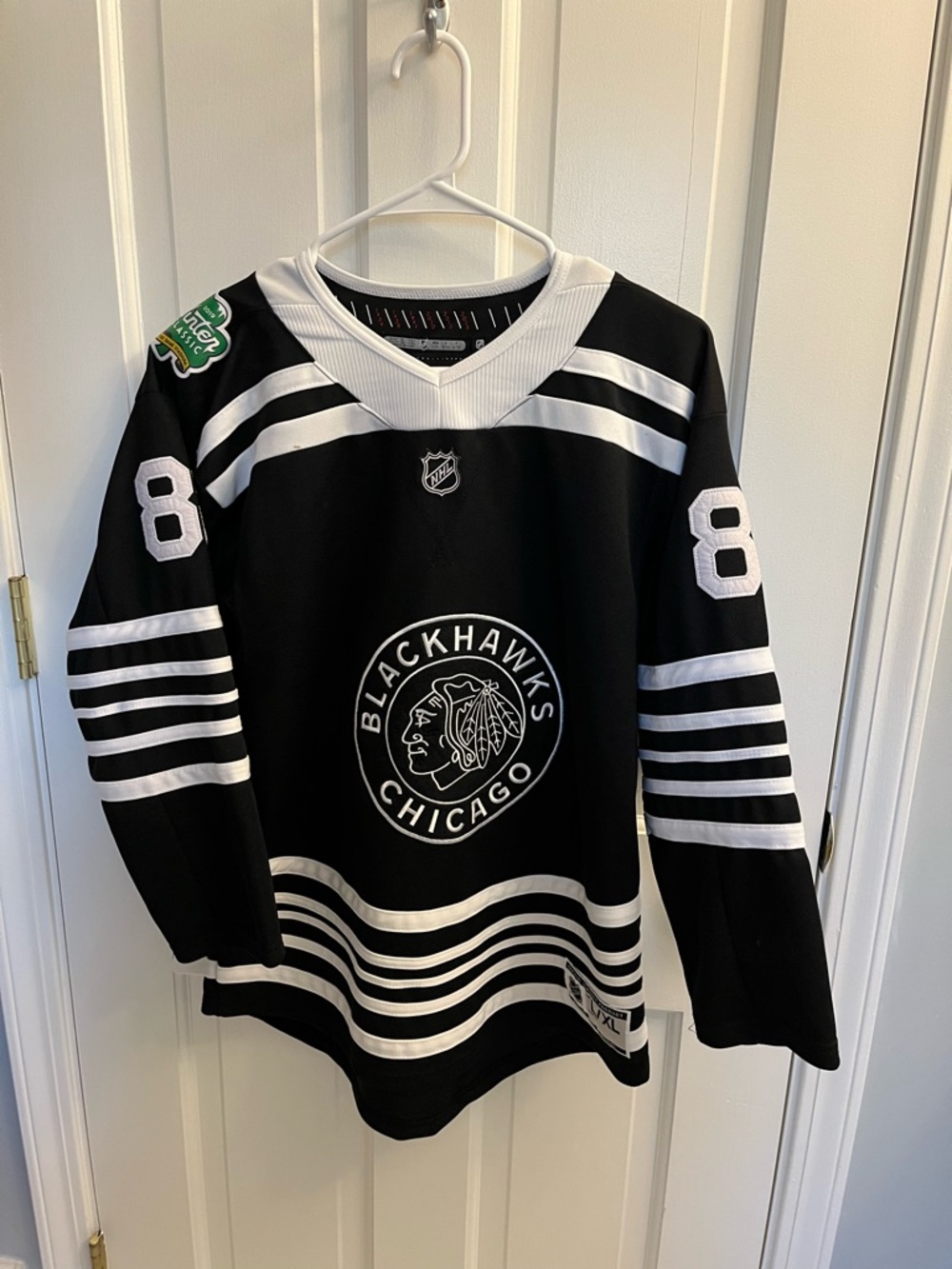 NHL Chicago Blackhawks 2019 Winter Classic Black & White Hockey Jersey #88 Kane